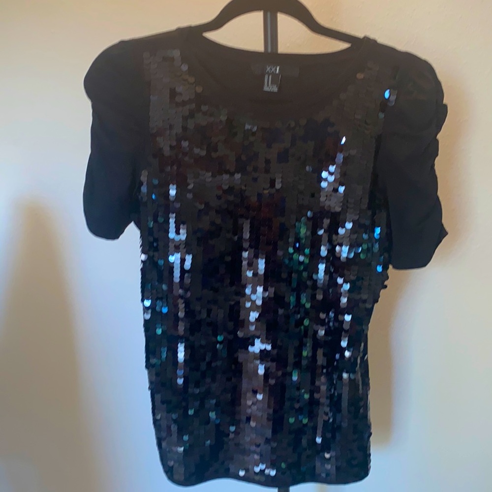 Sequin black top perfect for going out